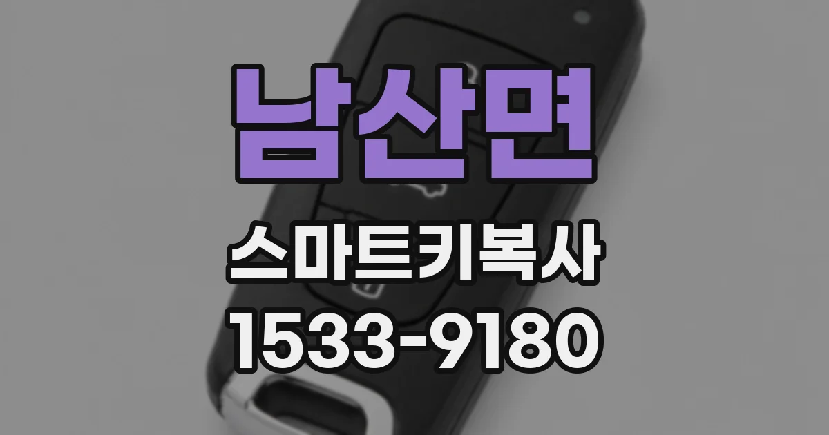 남산면 스마트키복사