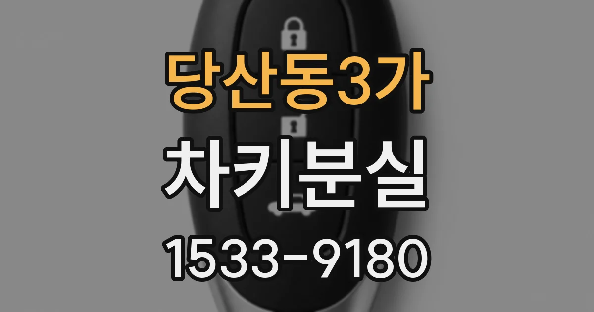 당산동3가 차키분실