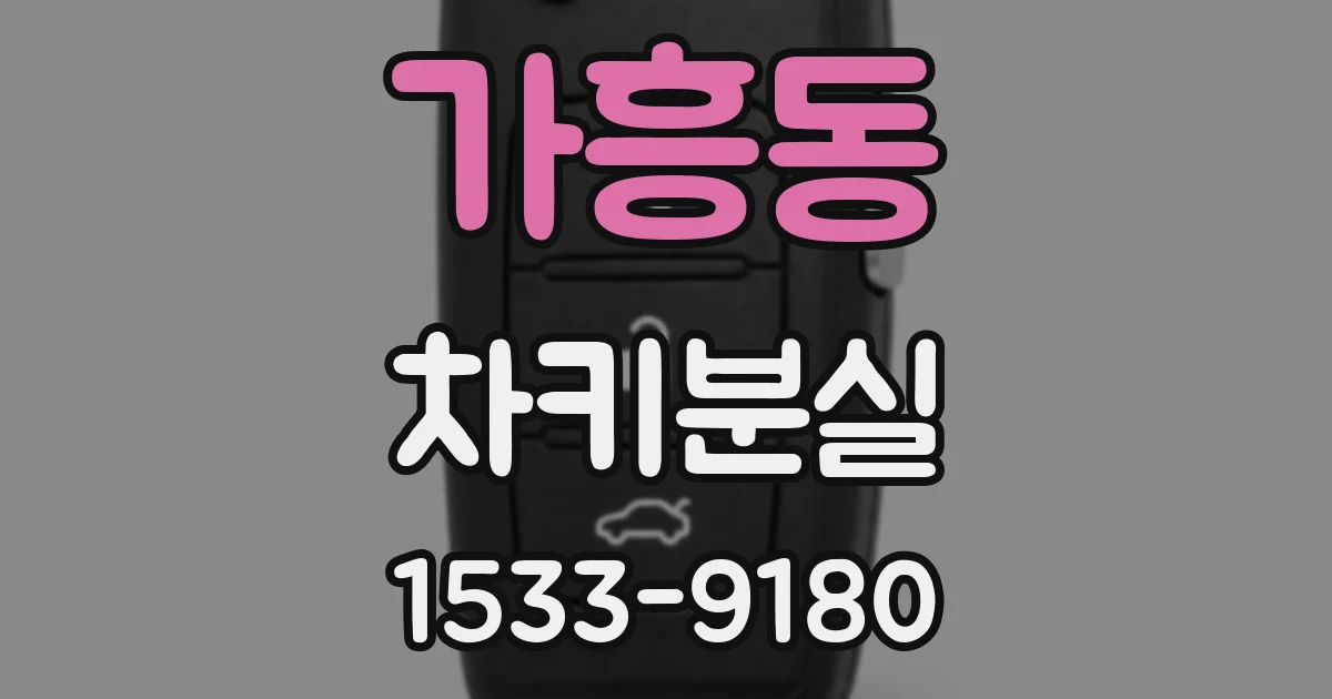 가흥동 차키분실