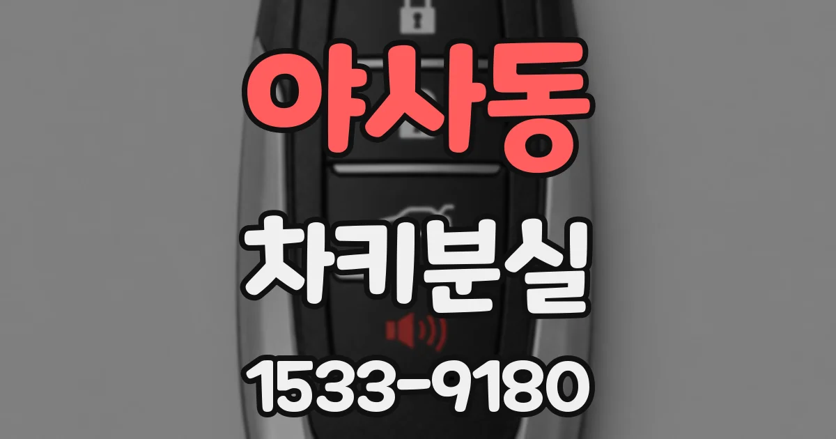 야사동 차키분실
