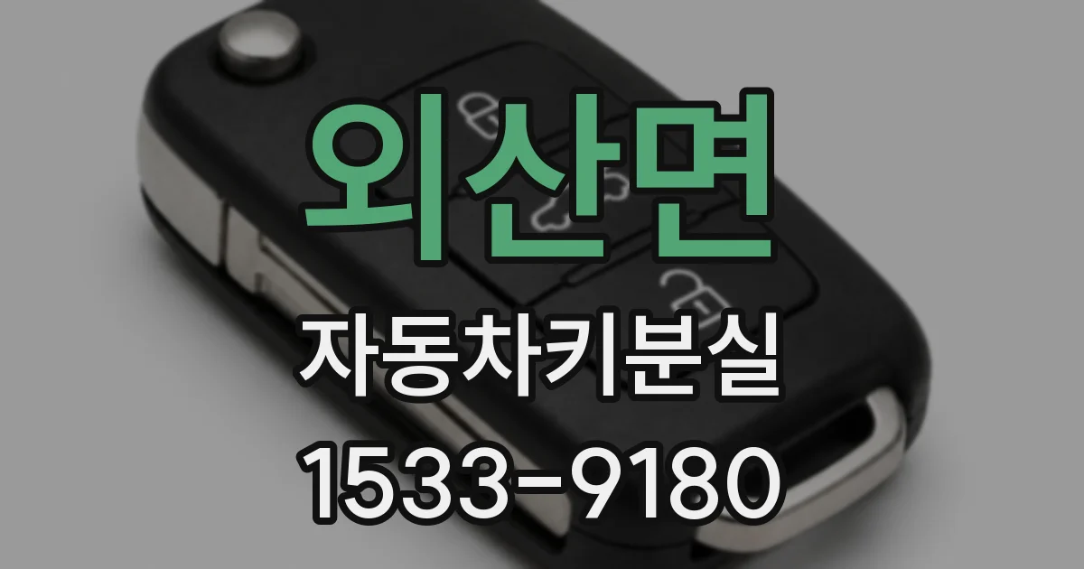 외산면 자동차키분실