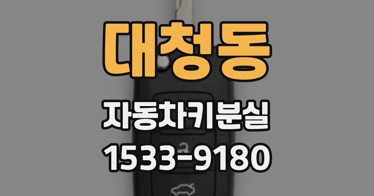 대청동 자동차키분실