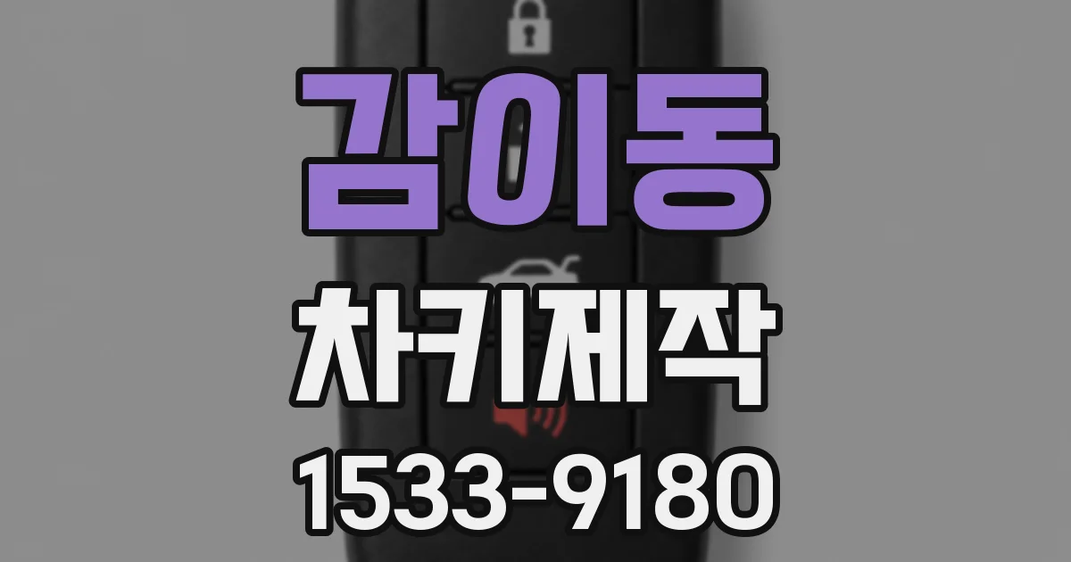 감이동 차키제작