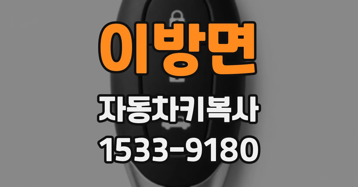 이방면 자동차키복사