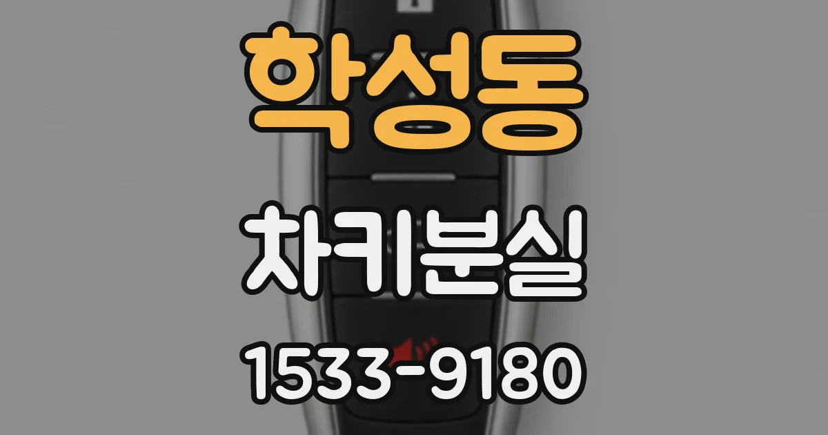 학성동 차키분실
