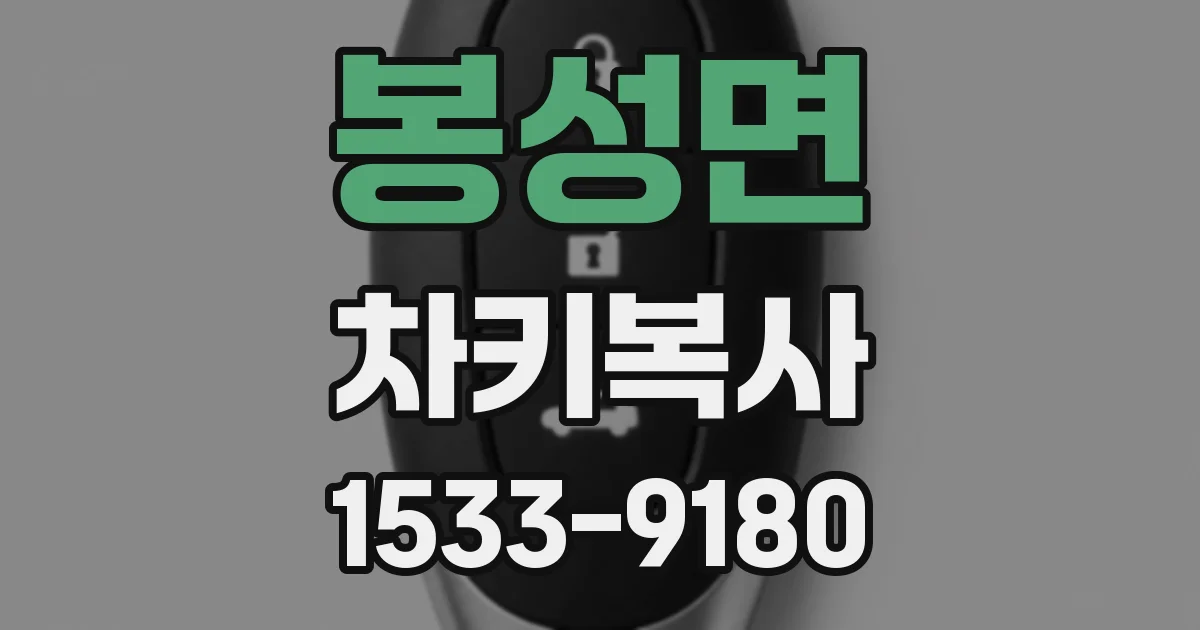 봉성면 차키복사
