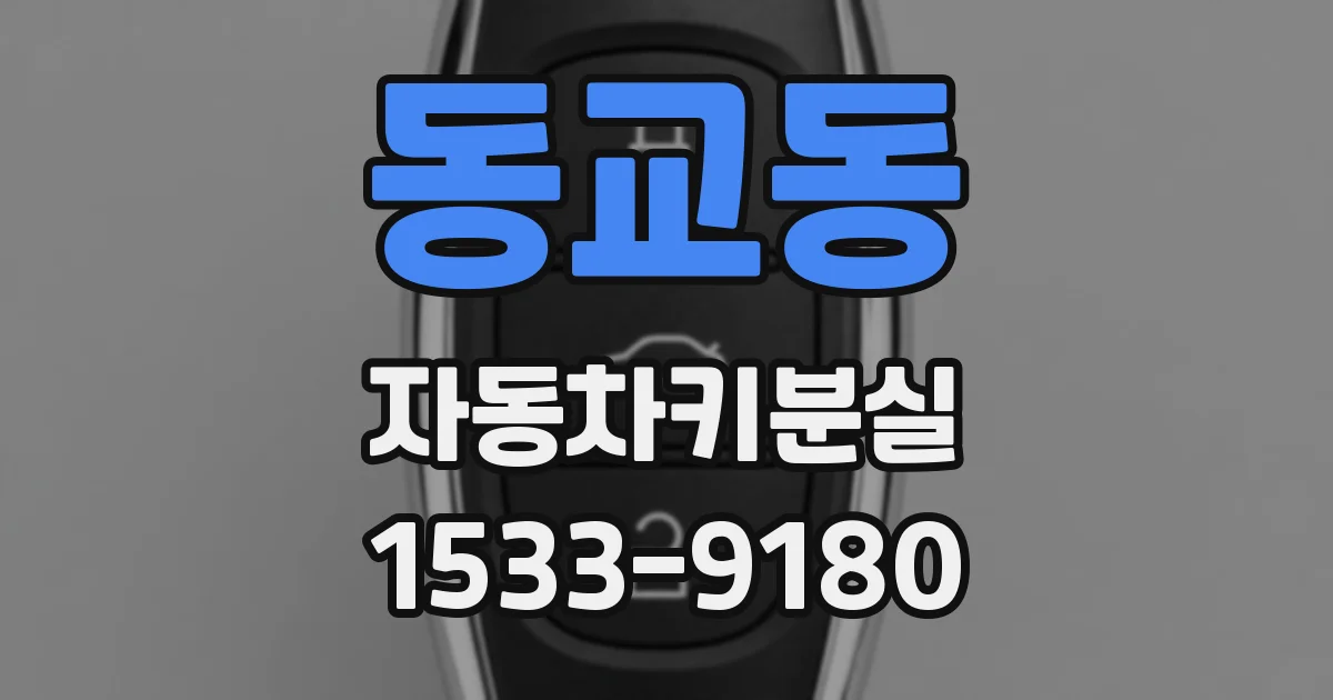 동교동 자동차키분실