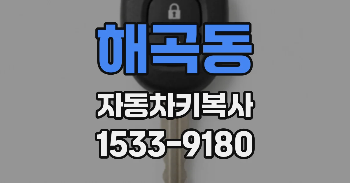 해곡동 자동차키복사