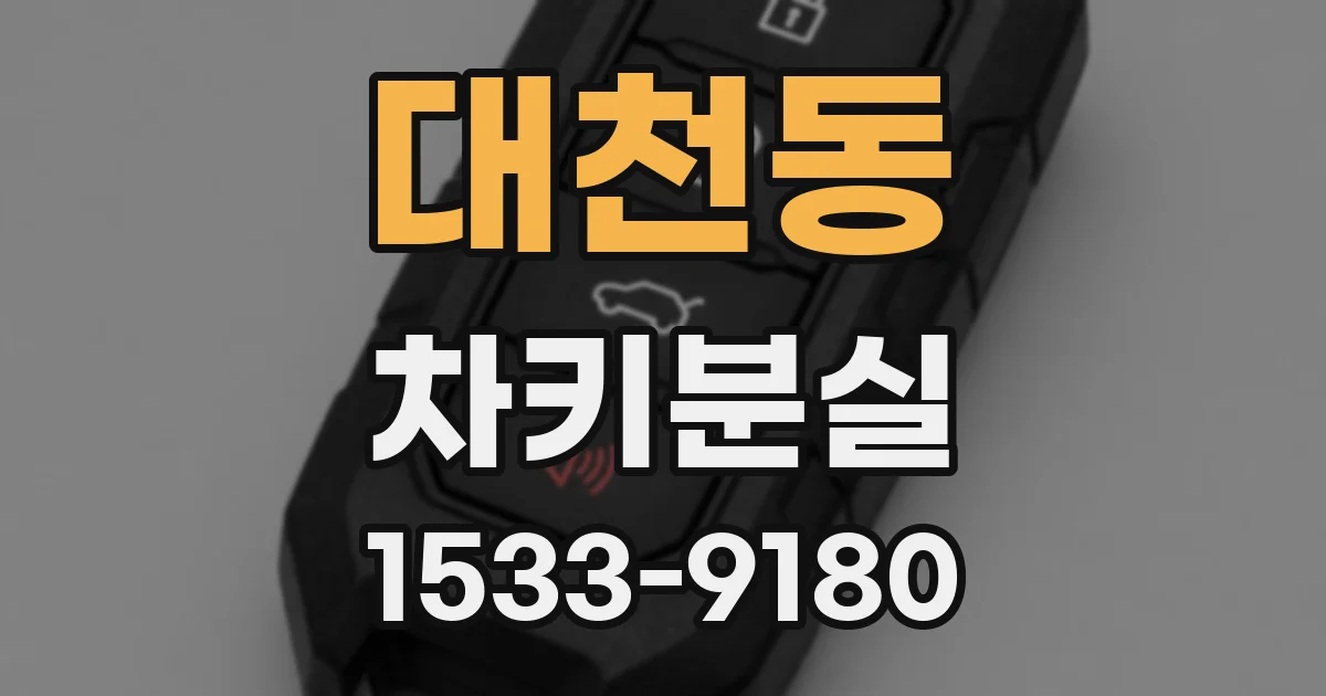 대천동 차키분실