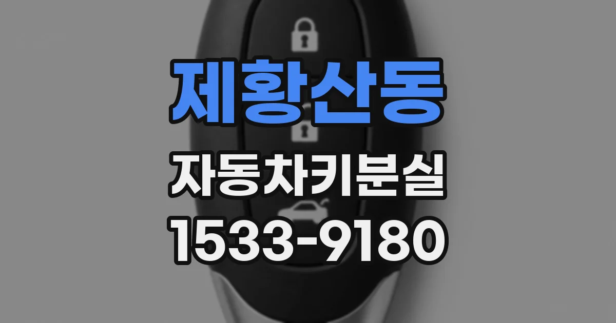제황산동 자동차키분실