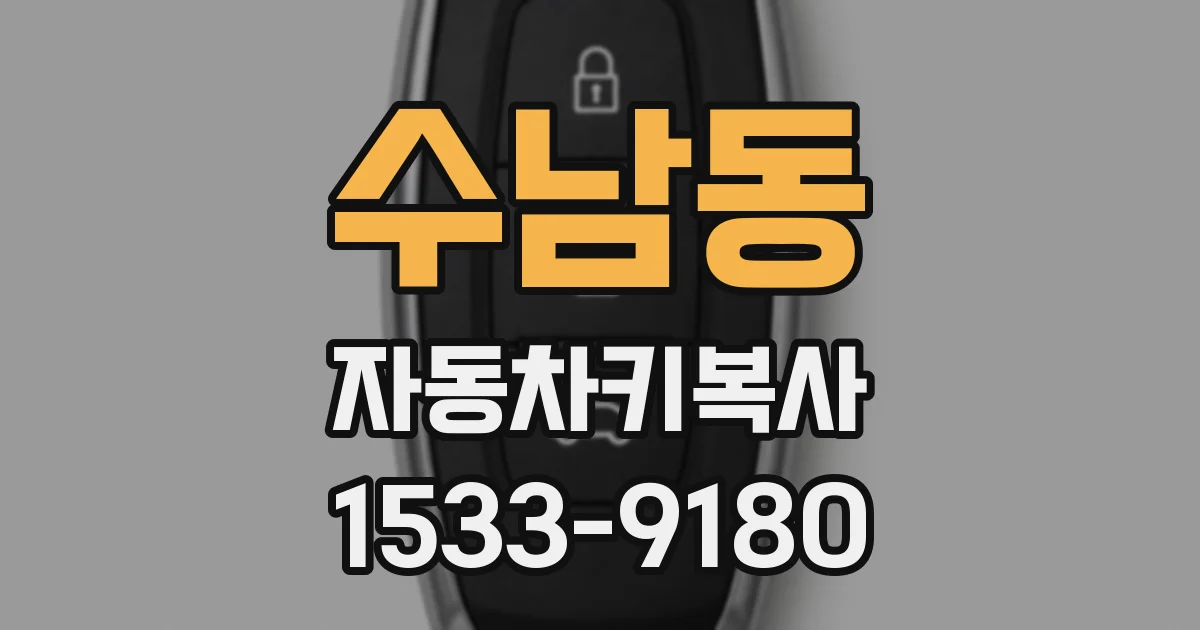 수남동 자동차키복사