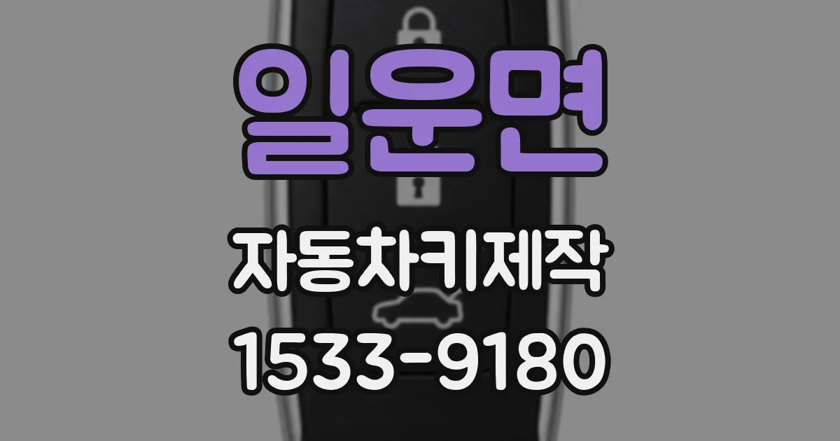 일운면 자동차키제작