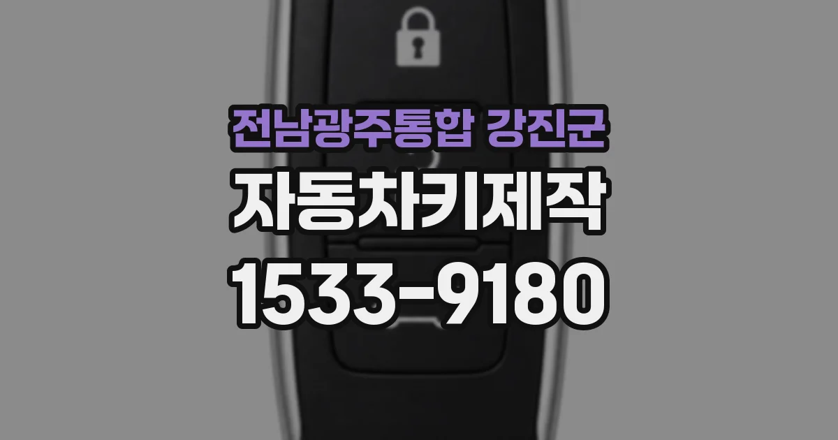 전남광주통합 강진군 자동차키제작