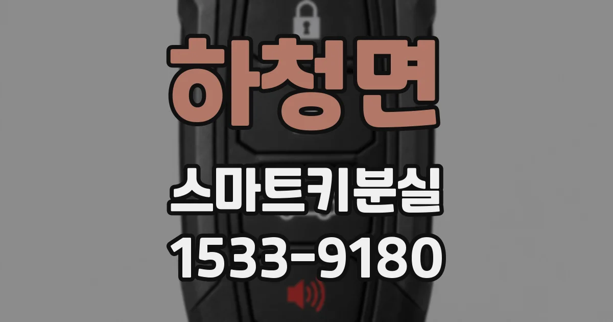 하청면 스마트키분실