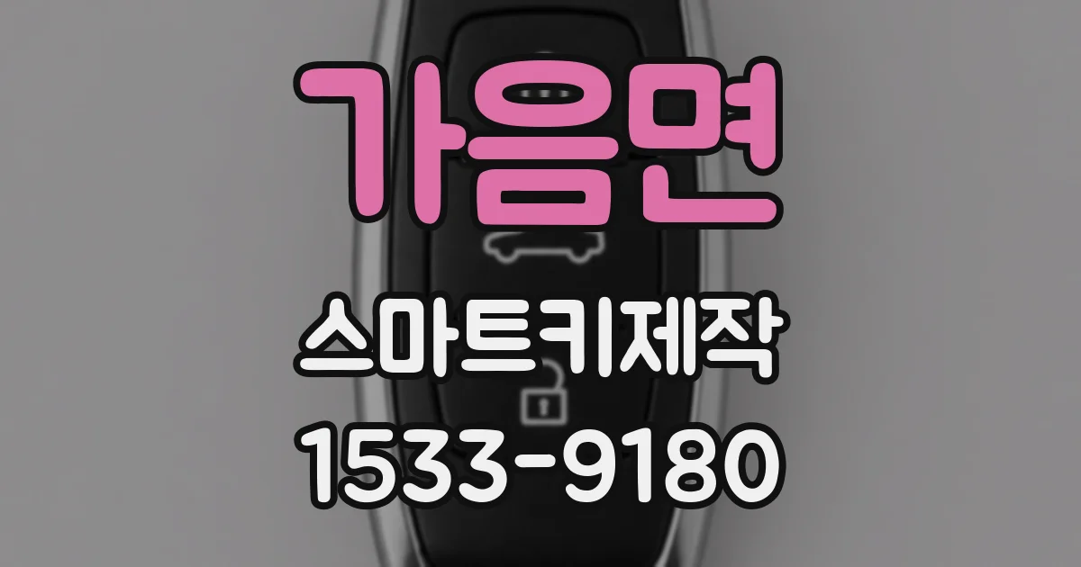가음면 스마트키제작