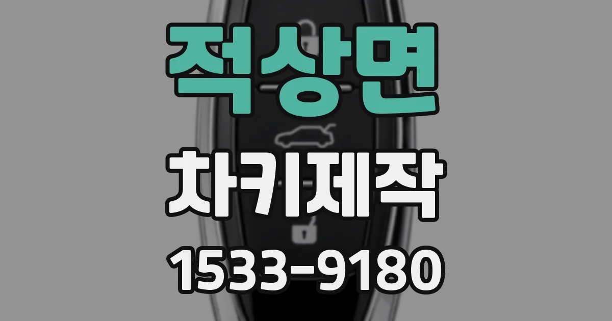 적상면 차키제작