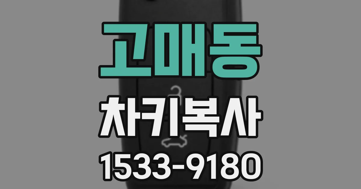 고매동 차키복사