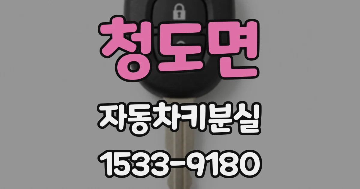 청도면 자동차키분실