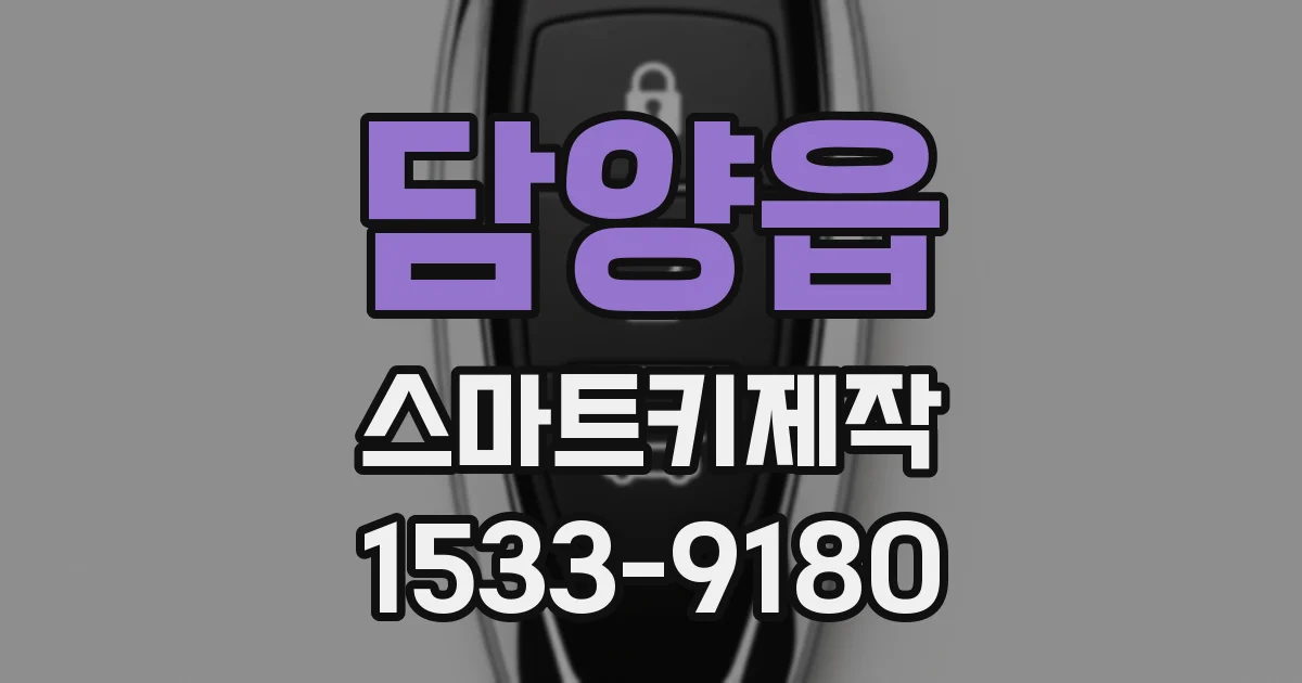 담양읍 스마트키제작