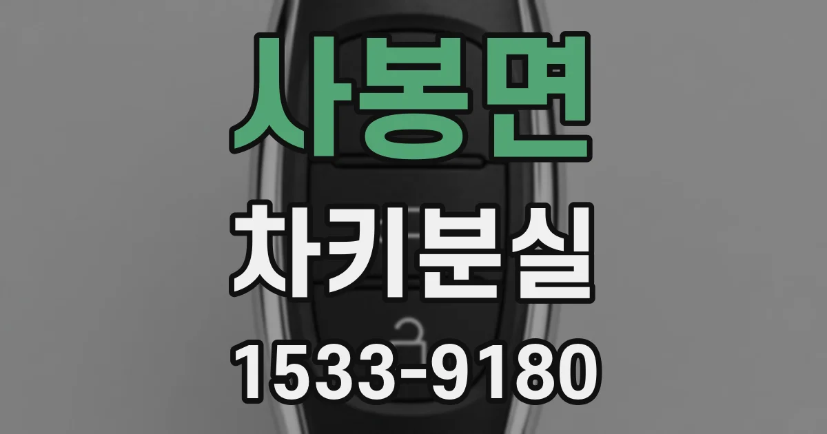 사봉면 차키분실