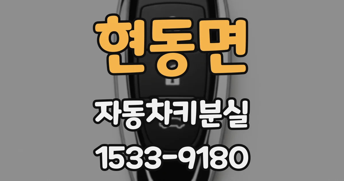 현동면 자동차키분실