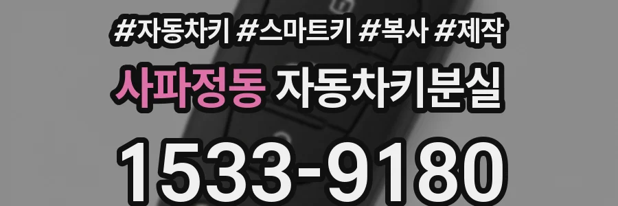 사파정동 자동차키분실