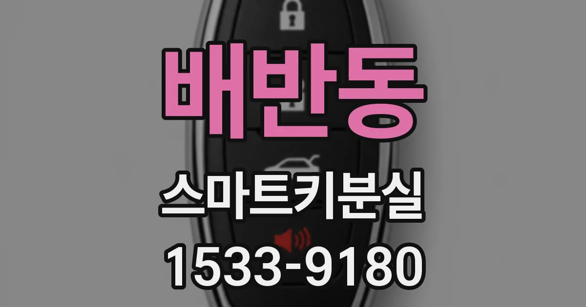 배반동 스마트키분실