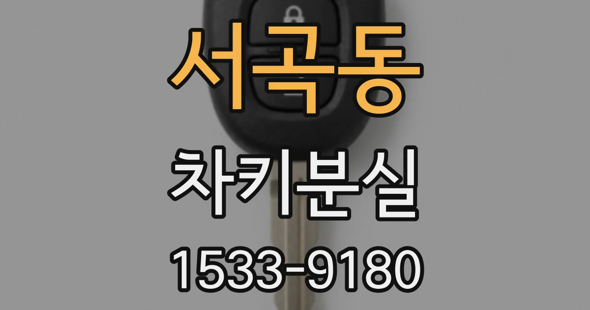 서곡동 차키분실