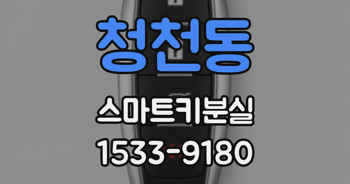 청천동 스마트키분실
