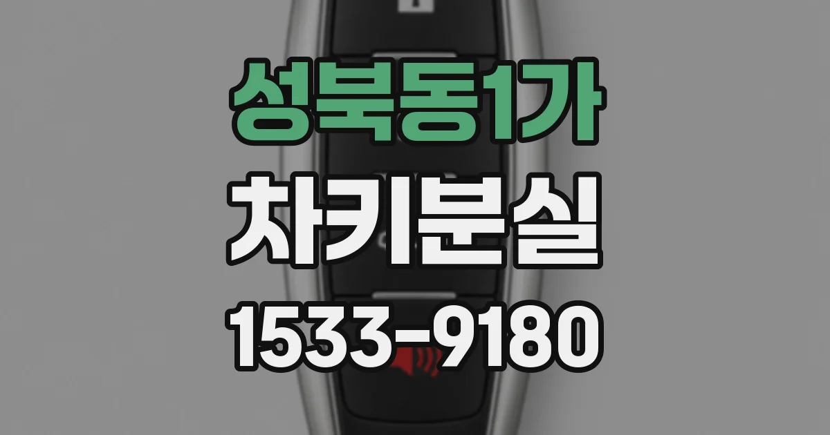 성북동1가 차키분실