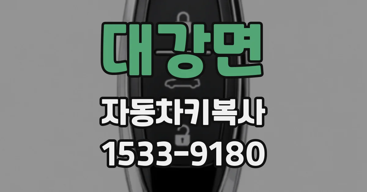 대강면 자동차키복사