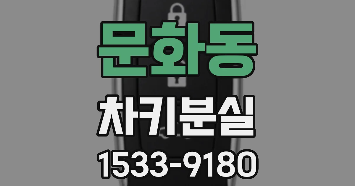 문화동 차키분실