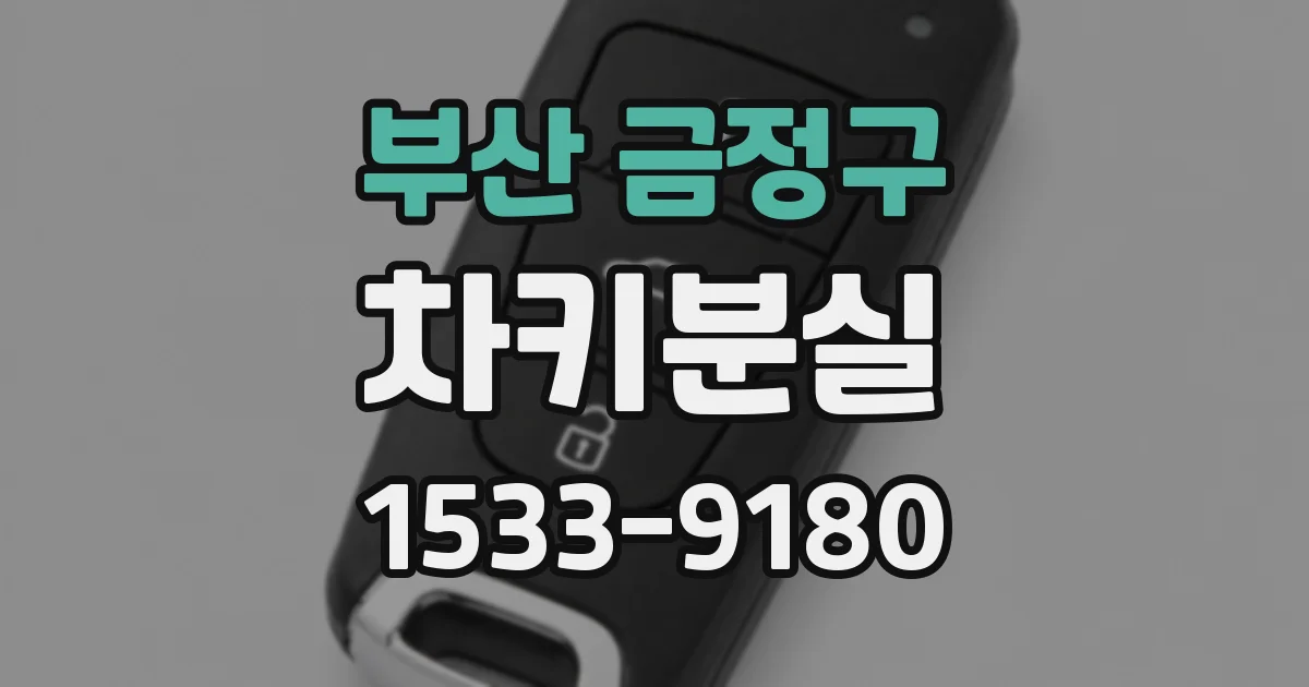 부산 금정구 차키분실