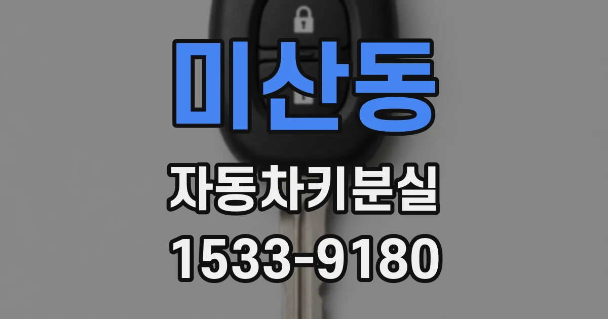 미산동 자동차키분실
