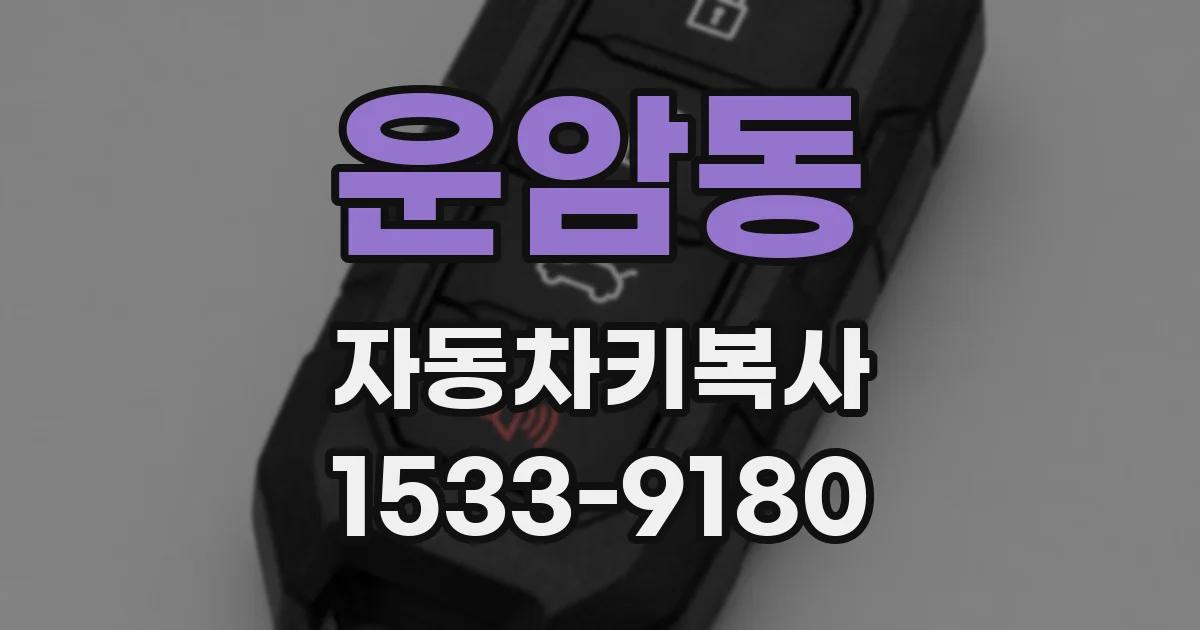 운암동 자동차키복사