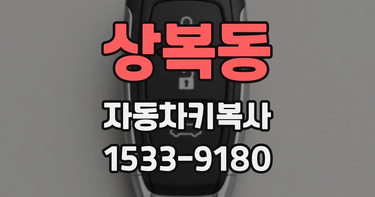 상복동 자동차키복사