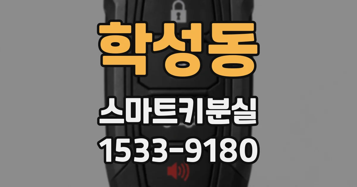 학성동 스마트키분실