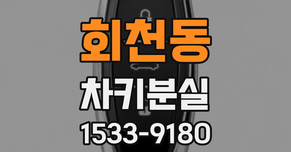 회천동 차키분실