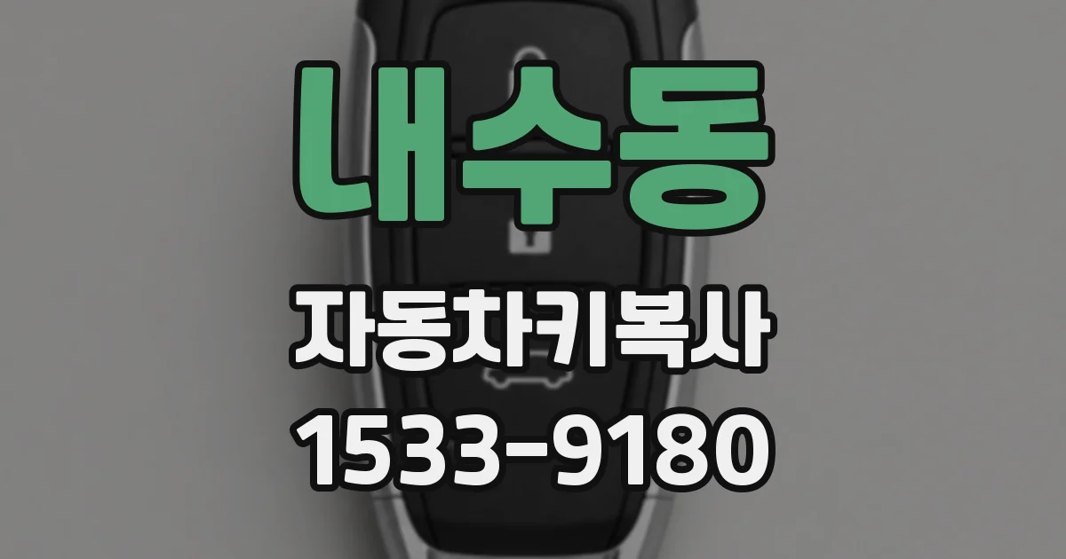 내수동 자동차키복사