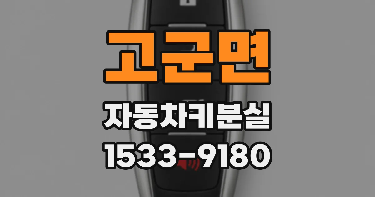고군면 자동차키분실