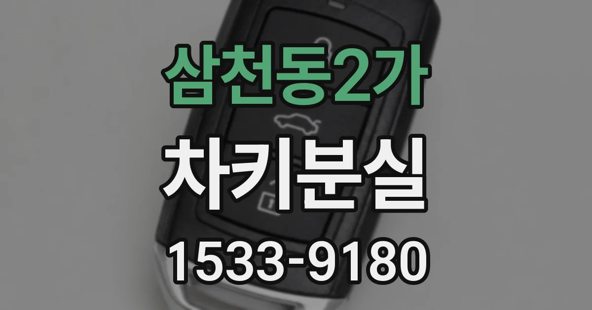 삼천동2가 차키분실