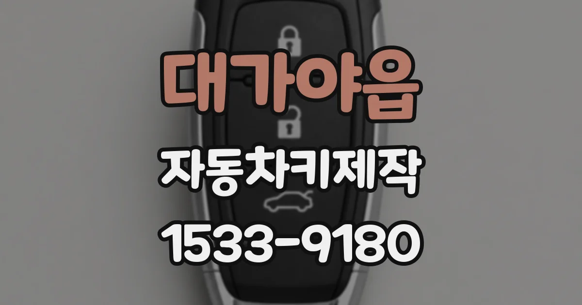 대가야읍 자동차키제작