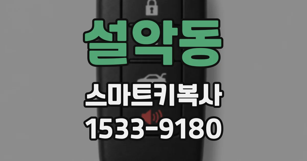 설악동 스마트키복사