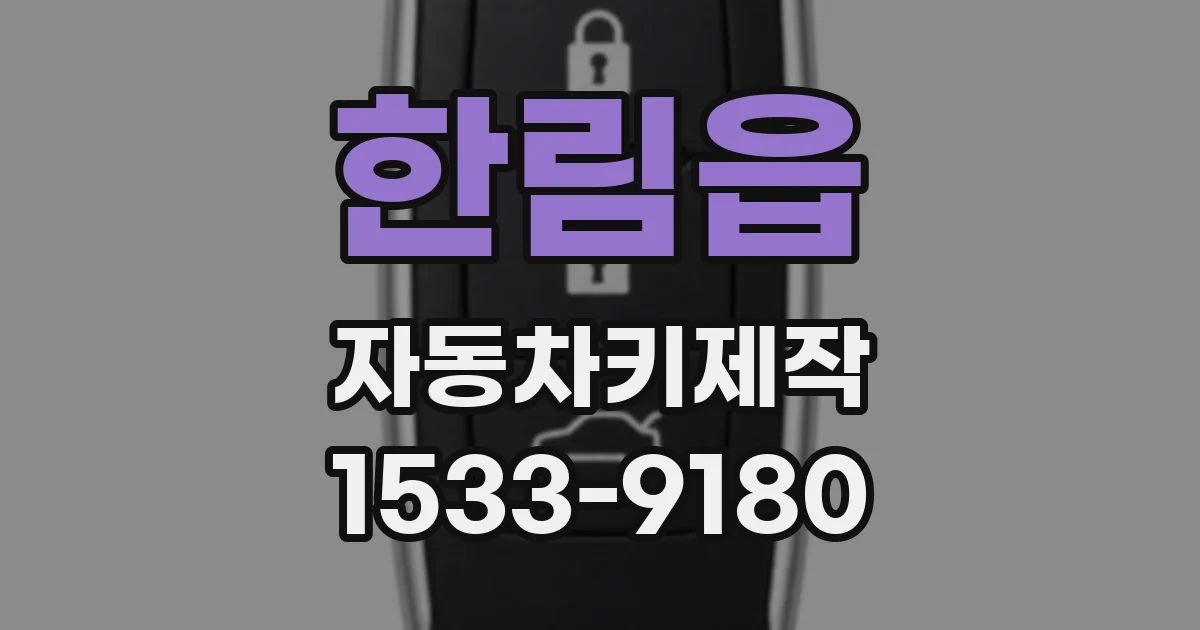한림읍 자동차키제작