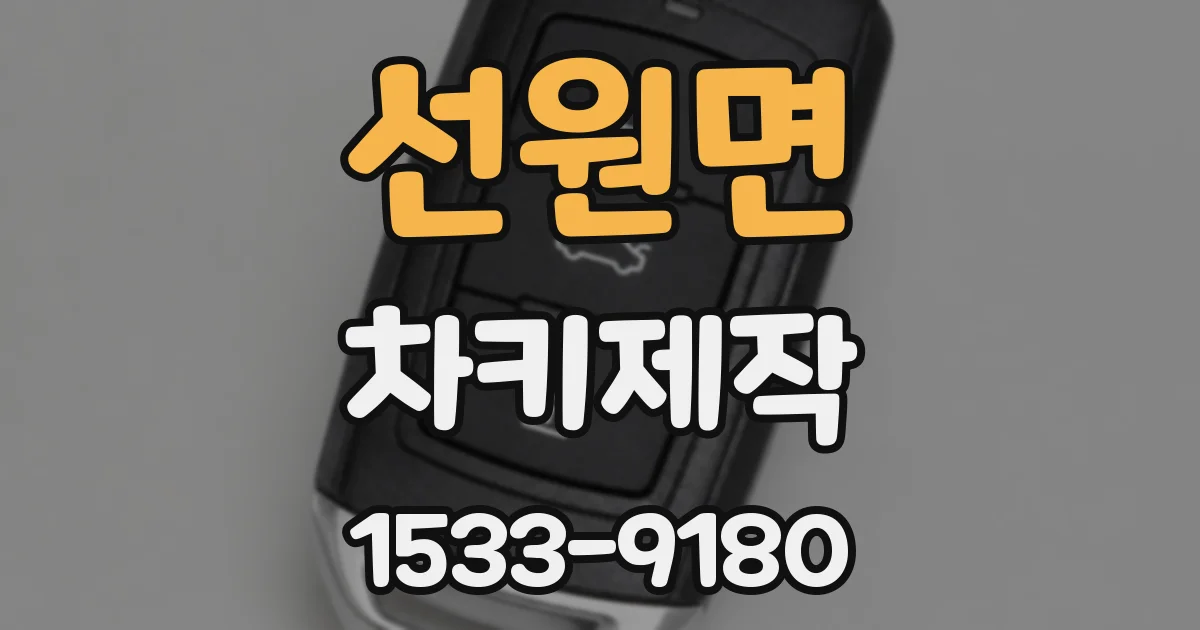 선원면 차키제작