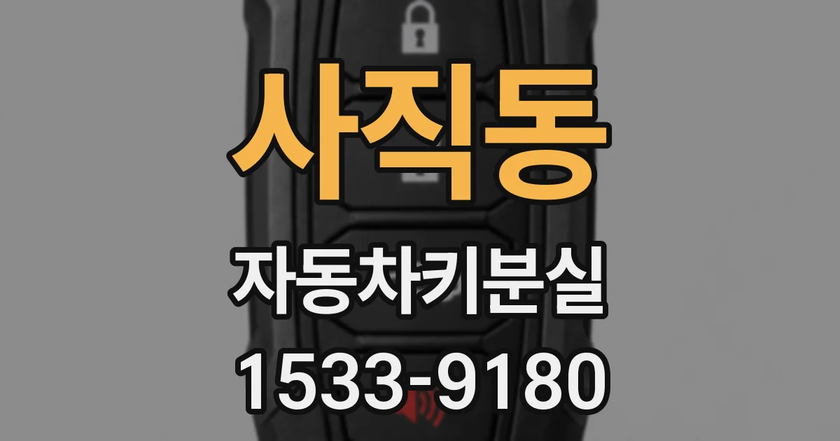 사직동 자동차키분실