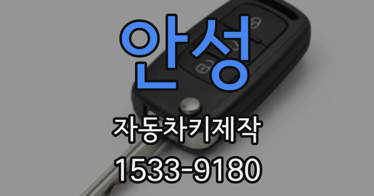 안성 자동차키제작