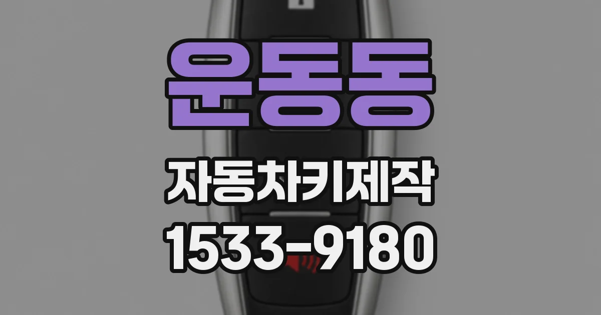 운동동 자동차키제작