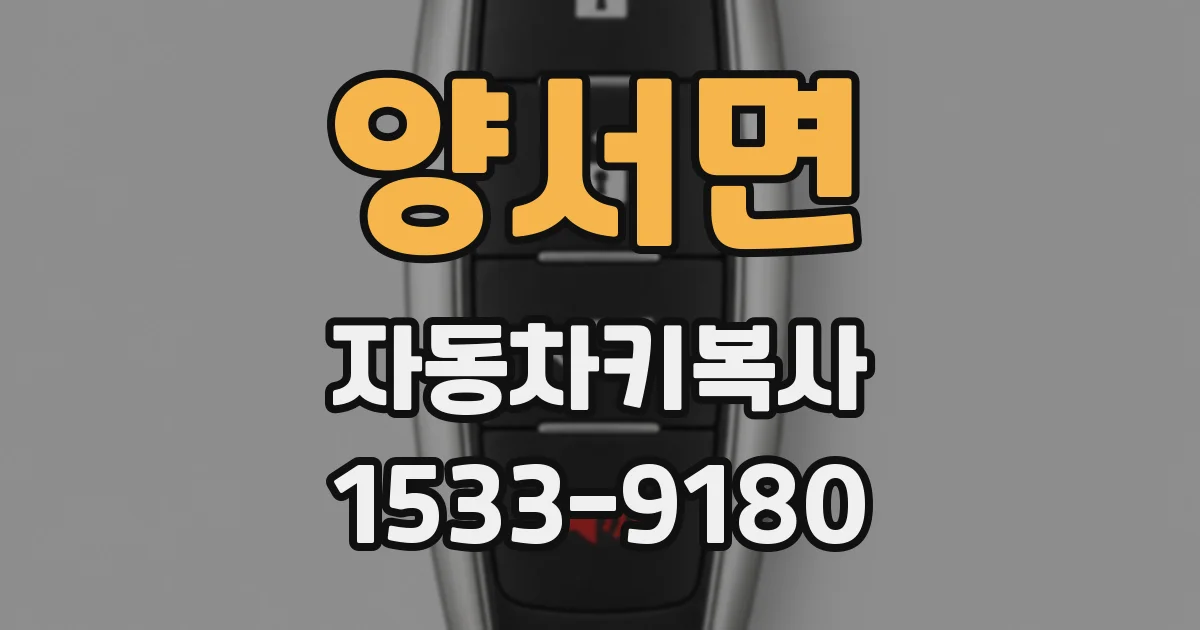 양서면 자동차키복사