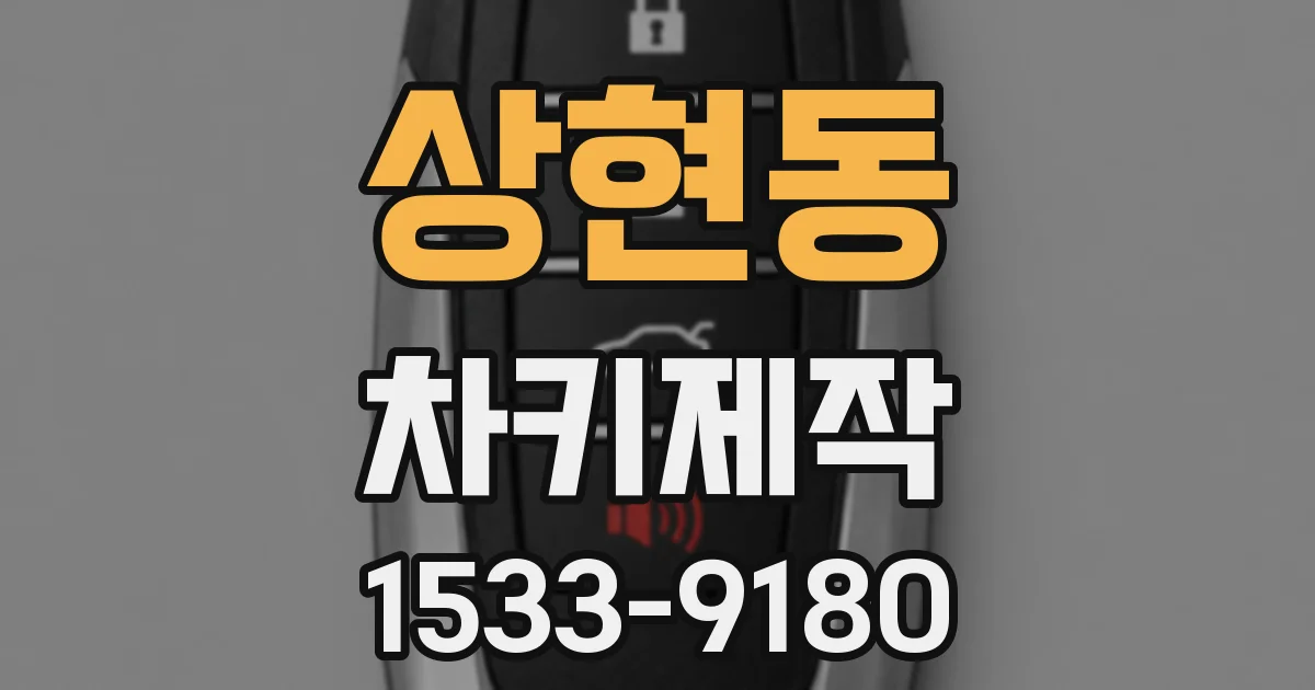 상현동 차키제작